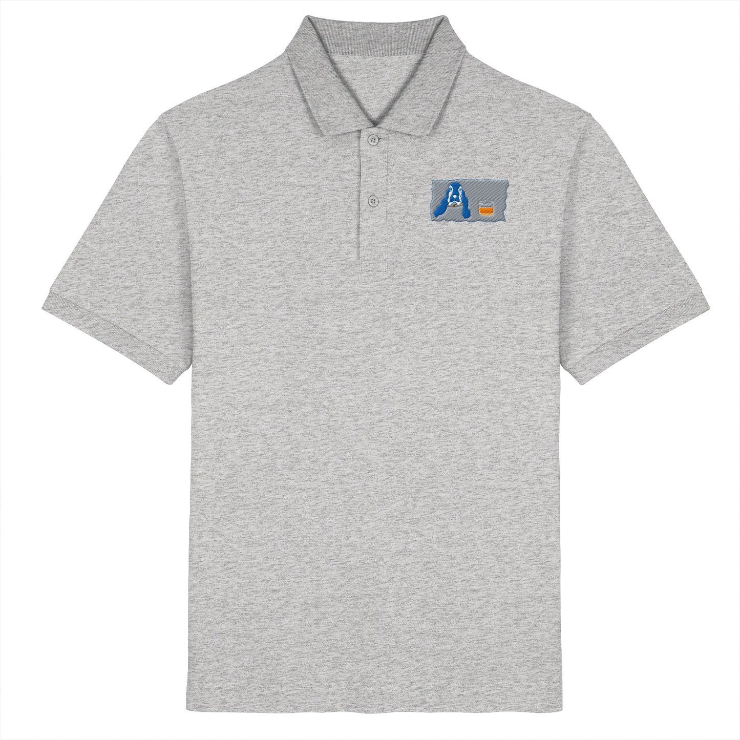 Scotch Dog embroidery - Organic Poloshirt (Stick)