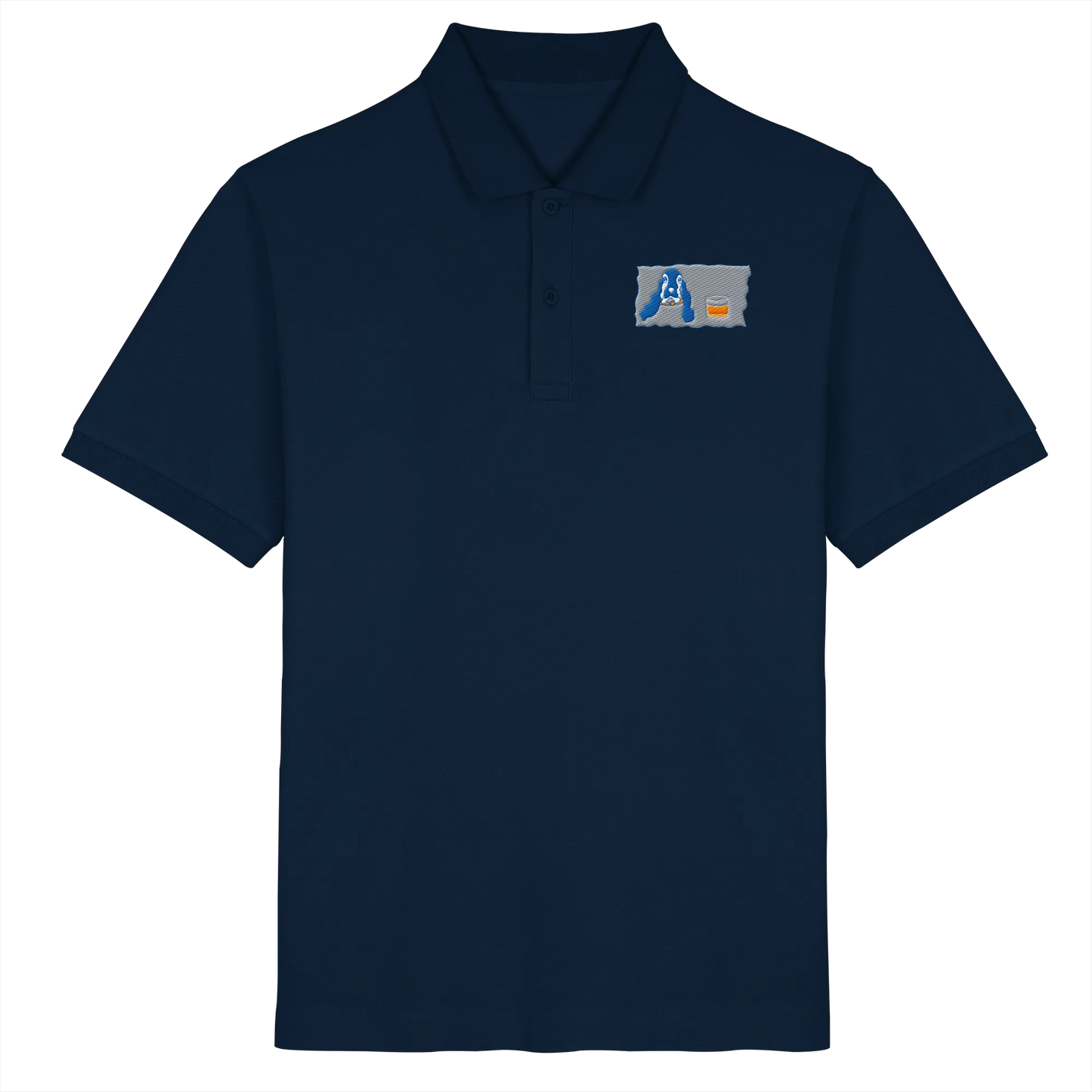 Scotch Dog embroidery - Organic Poloshirt (Stick)