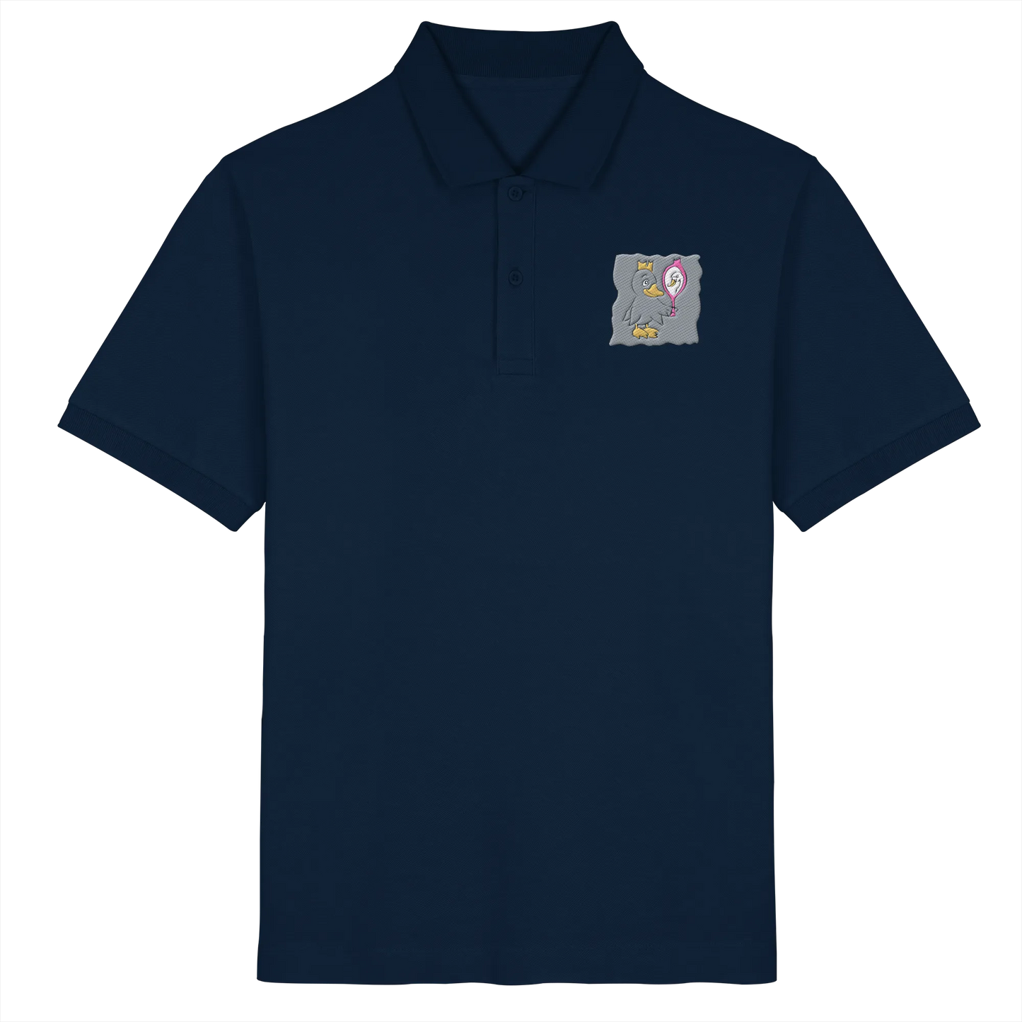 too Narcissist to care/ Embroidery - Organic Poloshirt (Stick)