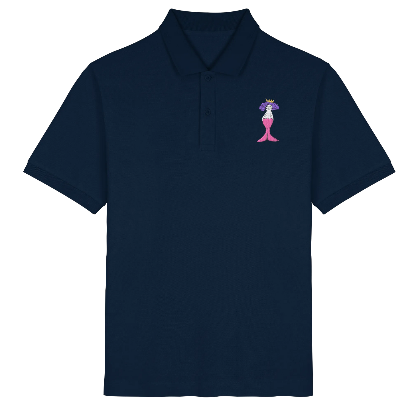Mermaid Embroidery - Organic Poloshirt (Stick)