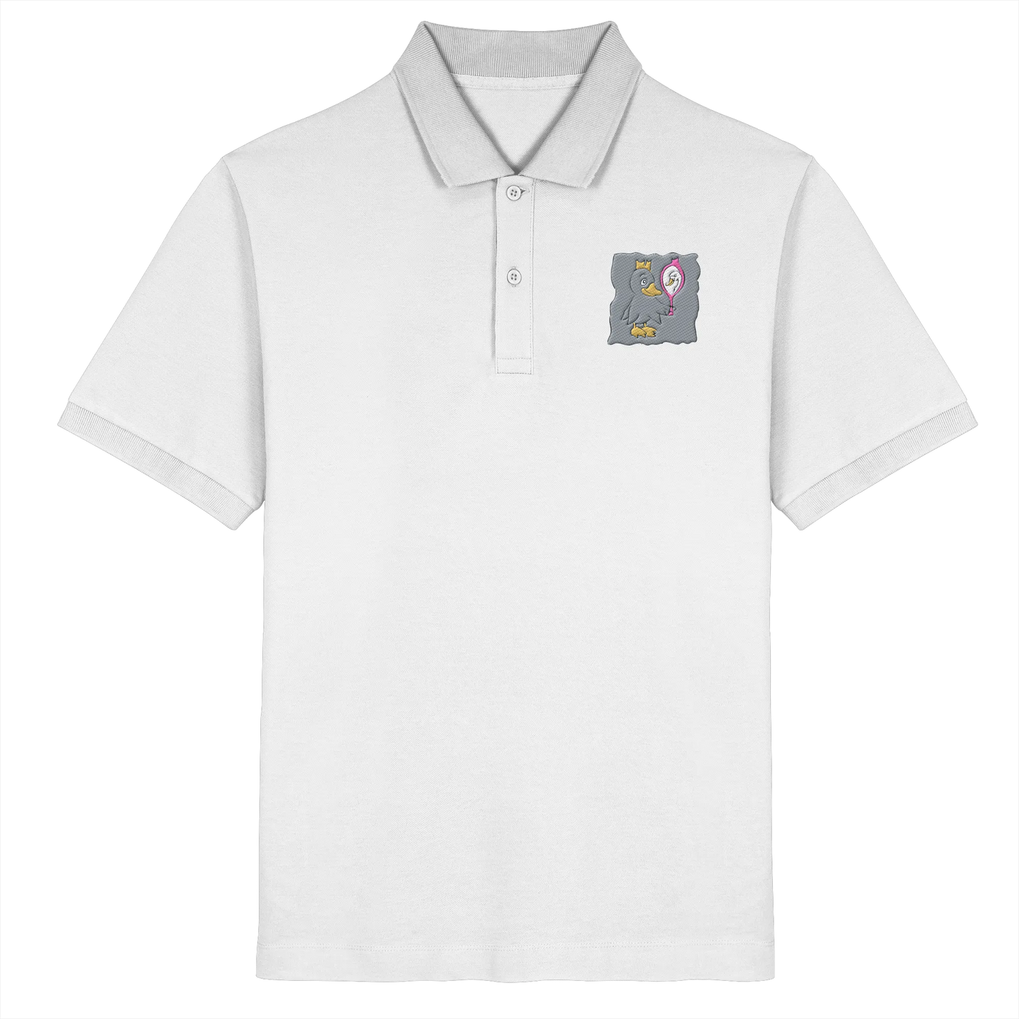 too Narcissist to care/ Embroidery - Organic Poloshirt (Stick)