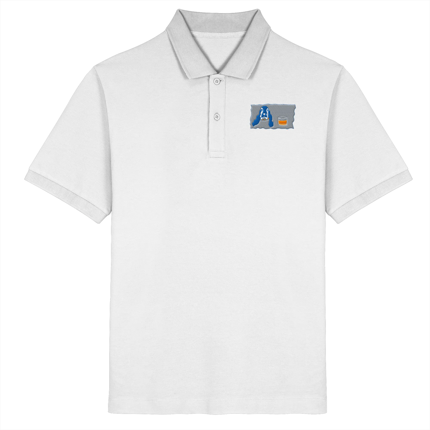 Scotch Dog embroidery - Organic Poloshirt (Stick)