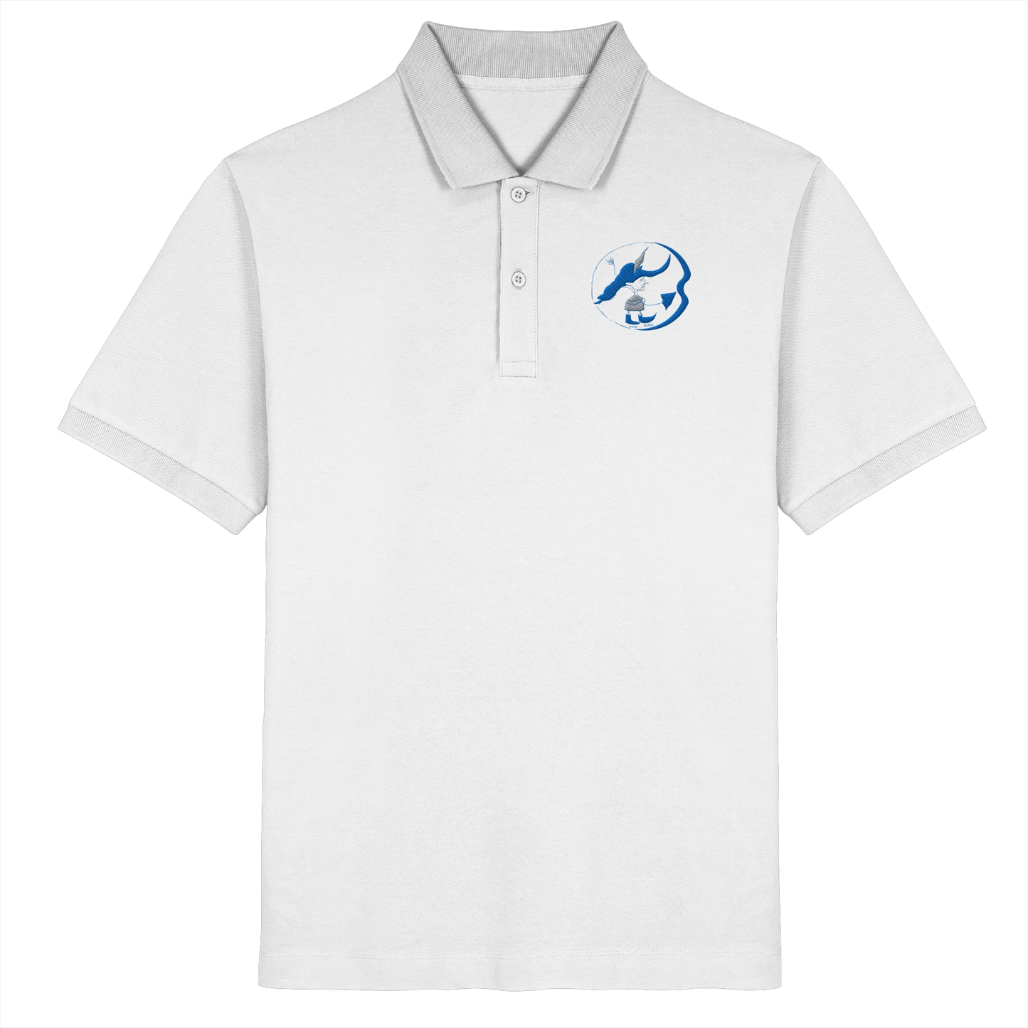 Inner Robin Embroidery - Organic Poloshirt (Stick)