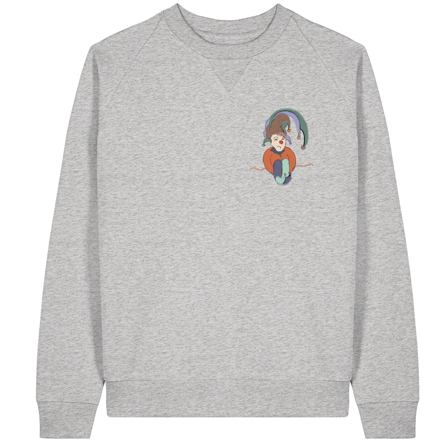 Blue Clown - Organic Raglan Sweatshirt