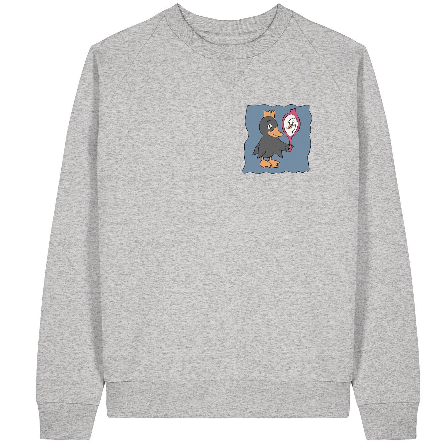 too Narcissist to care - Organic Raglan Sweatshirt