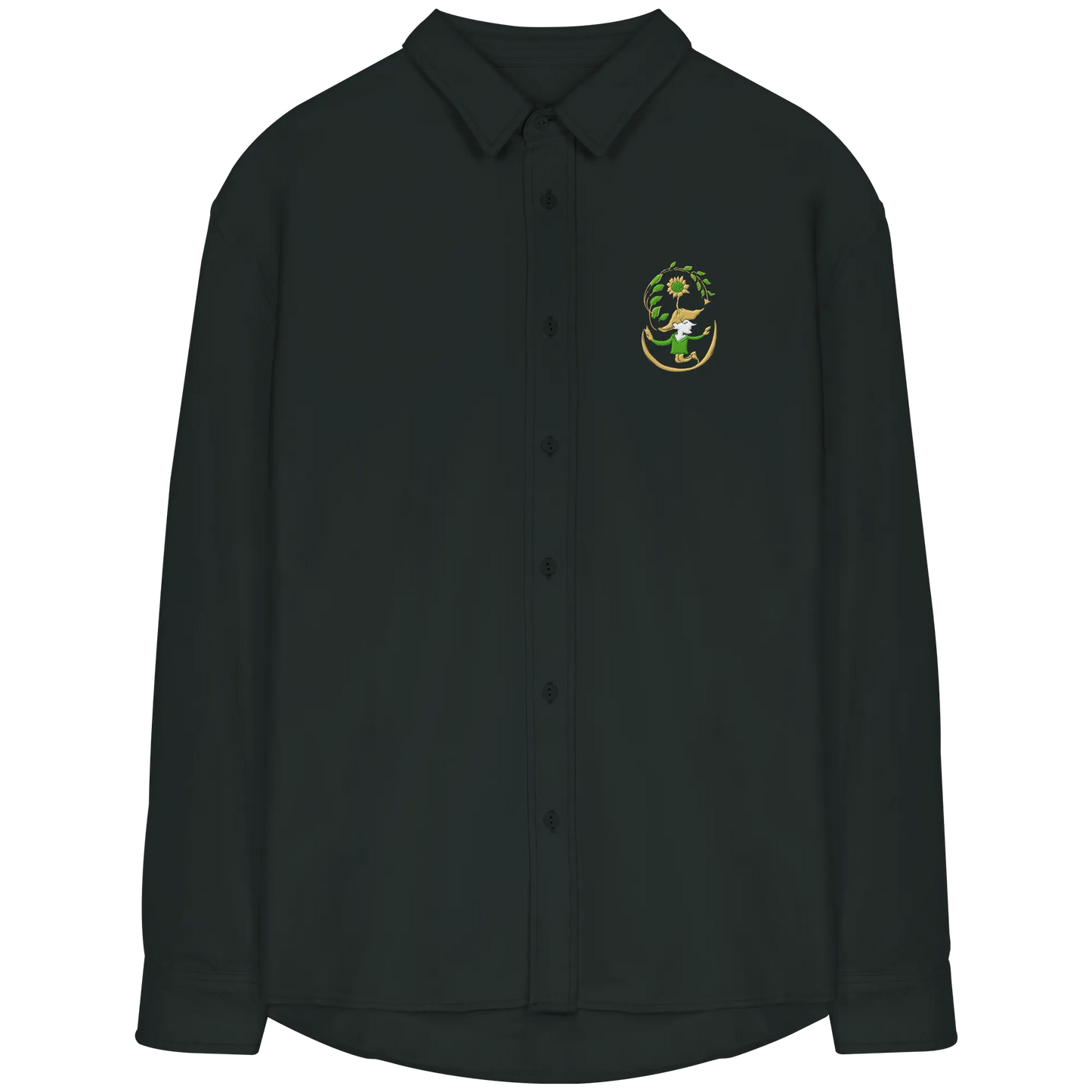 Hooded Hope Embroidered - Organic Relaxed Button-Up Shirt
