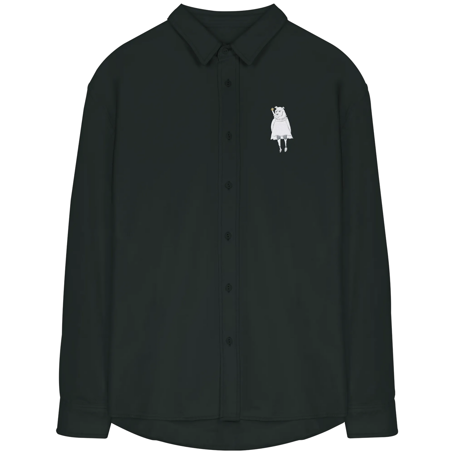 Rhino Embroidery - Organic Relaxed Button-Up Shirt
