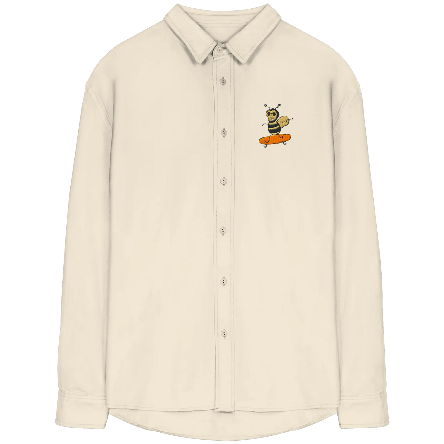 Rolling Bee - Organic Relaxed Button-Up Shirt