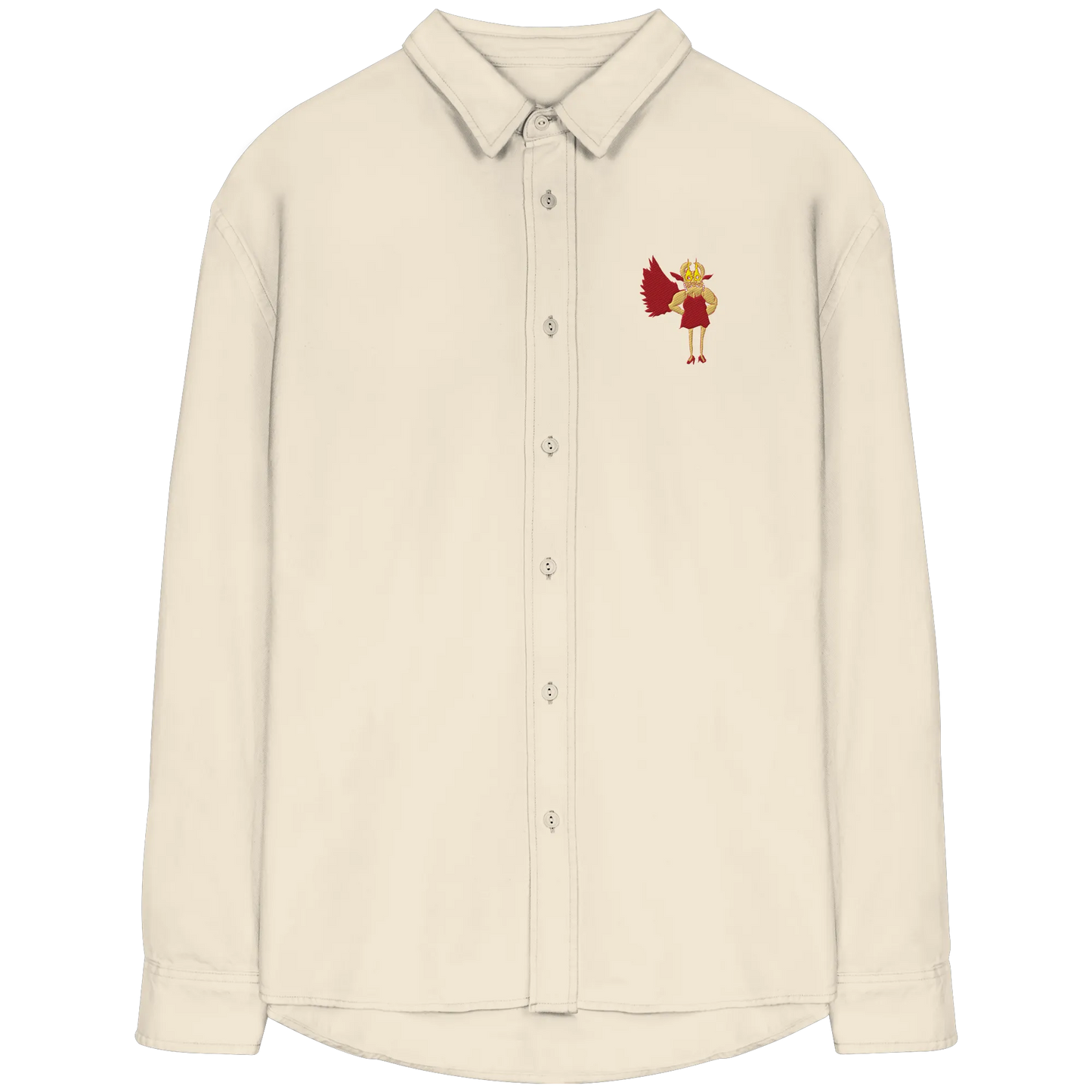 Anger Alchemist Embroidery - Organic Relaxed Button-Up Shirt