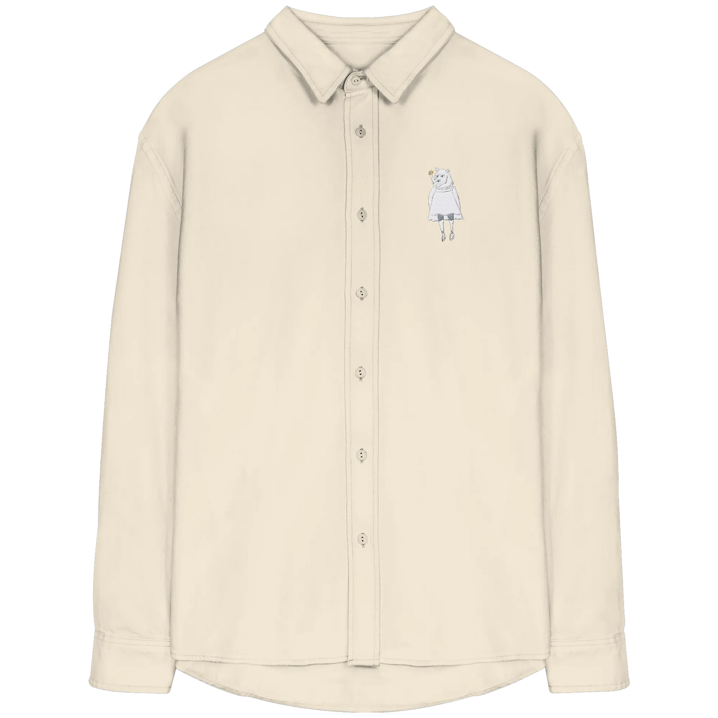 Rhino Embroidery - Organic Relaxed Button-Up Shirt