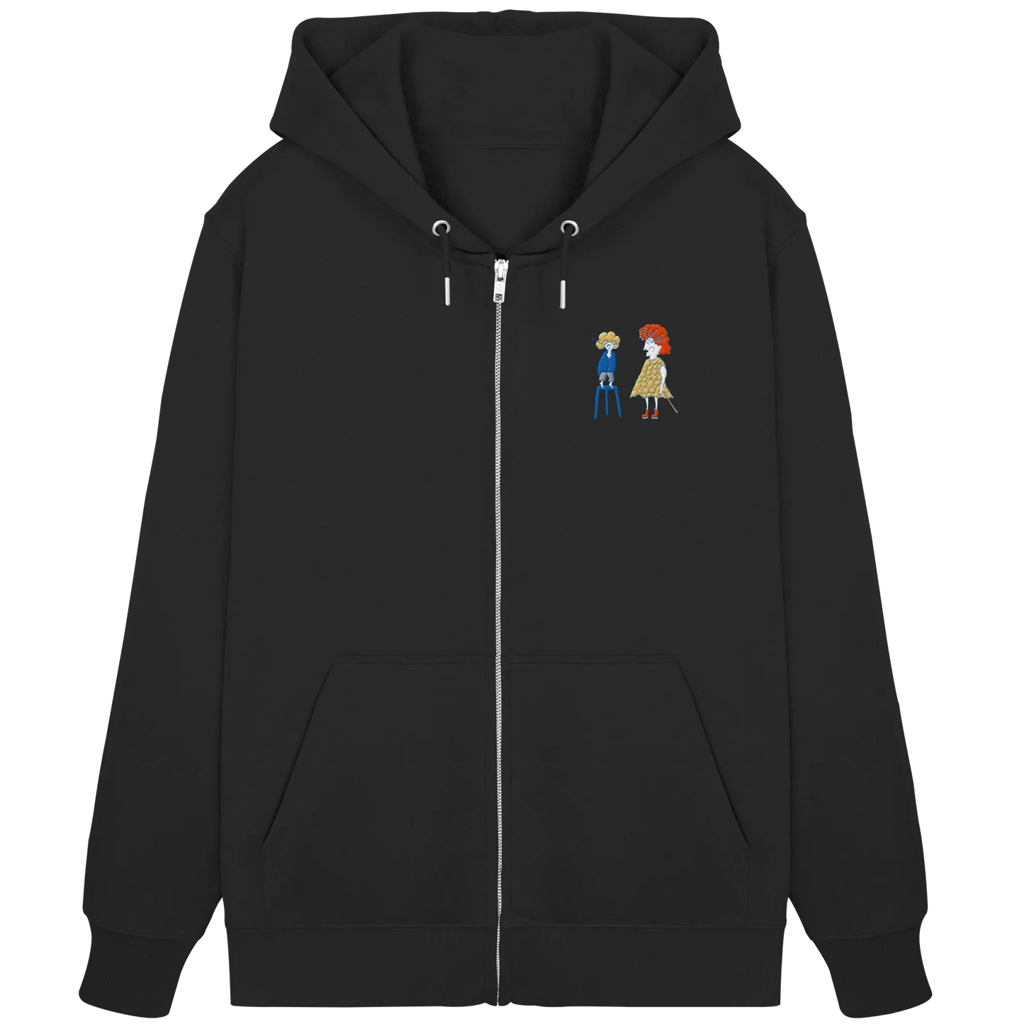 Grandma Embroidery - Organic Zipper (Stick)