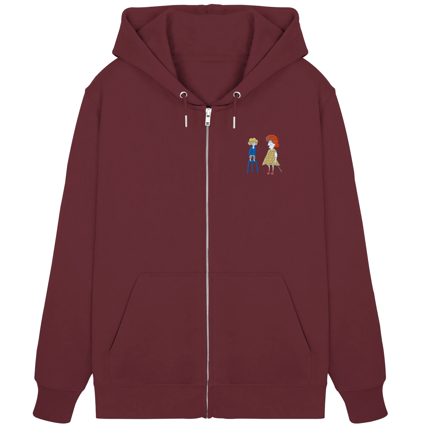Grandma Embroidery - Organic Zipper (Stick)