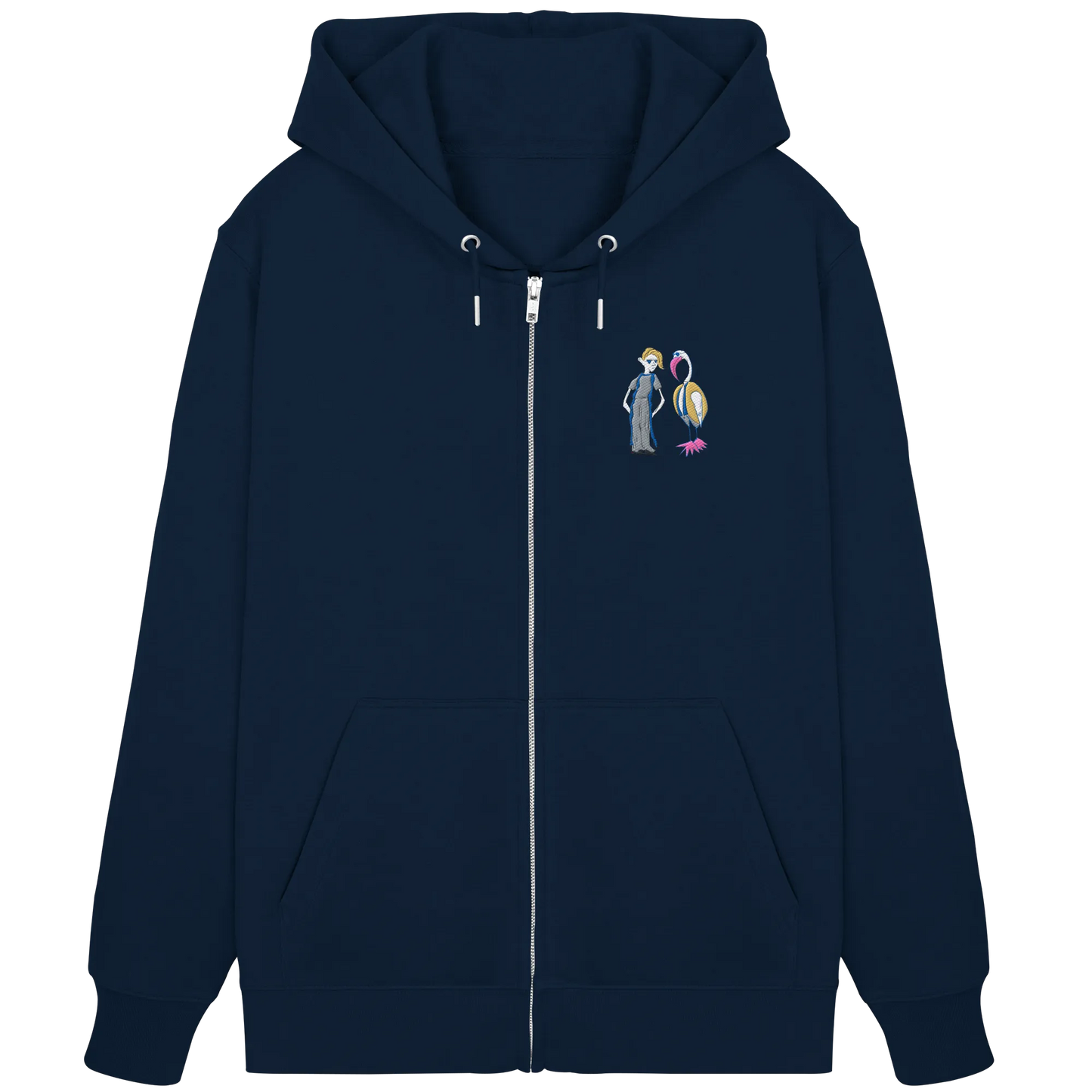 The Boy and the Heron Embroidery - Organic Zipper (Stick)