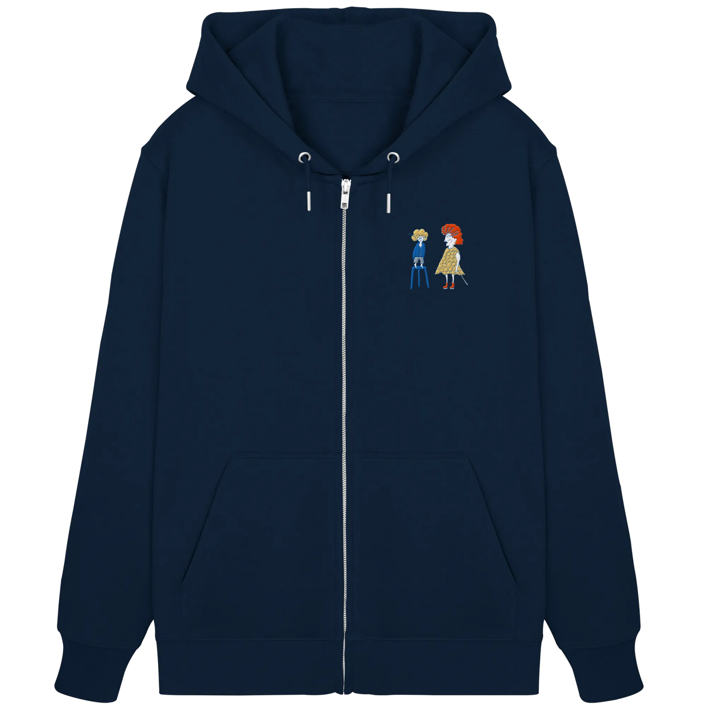 Grandma Embroidery - Organic Zipper (Stick)