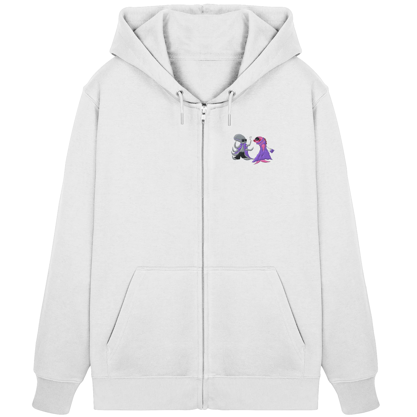 Octopus embroidery - Organic Zipper (Stick)