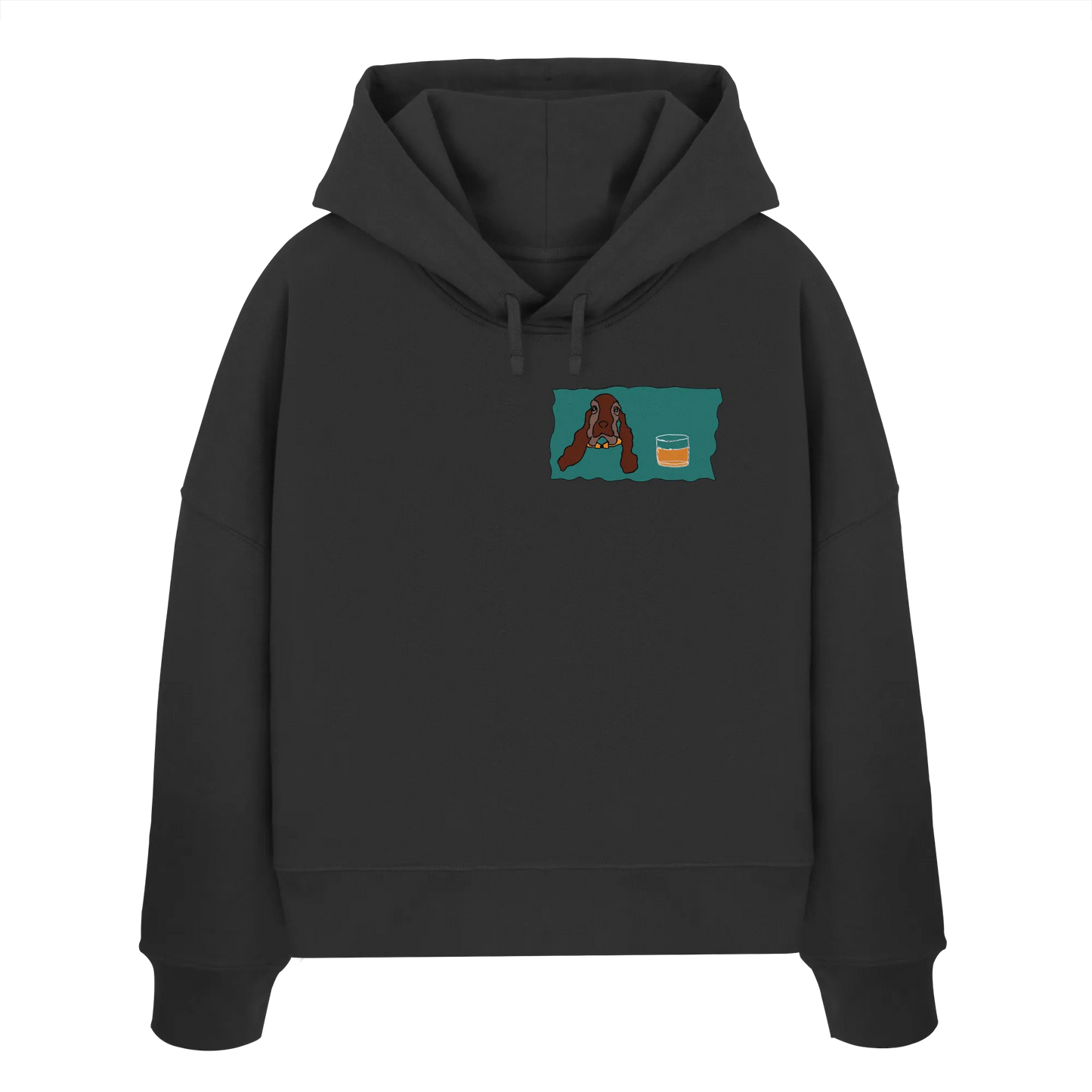 Scotch Dog- Womens Organic Boxcut Hoodie
