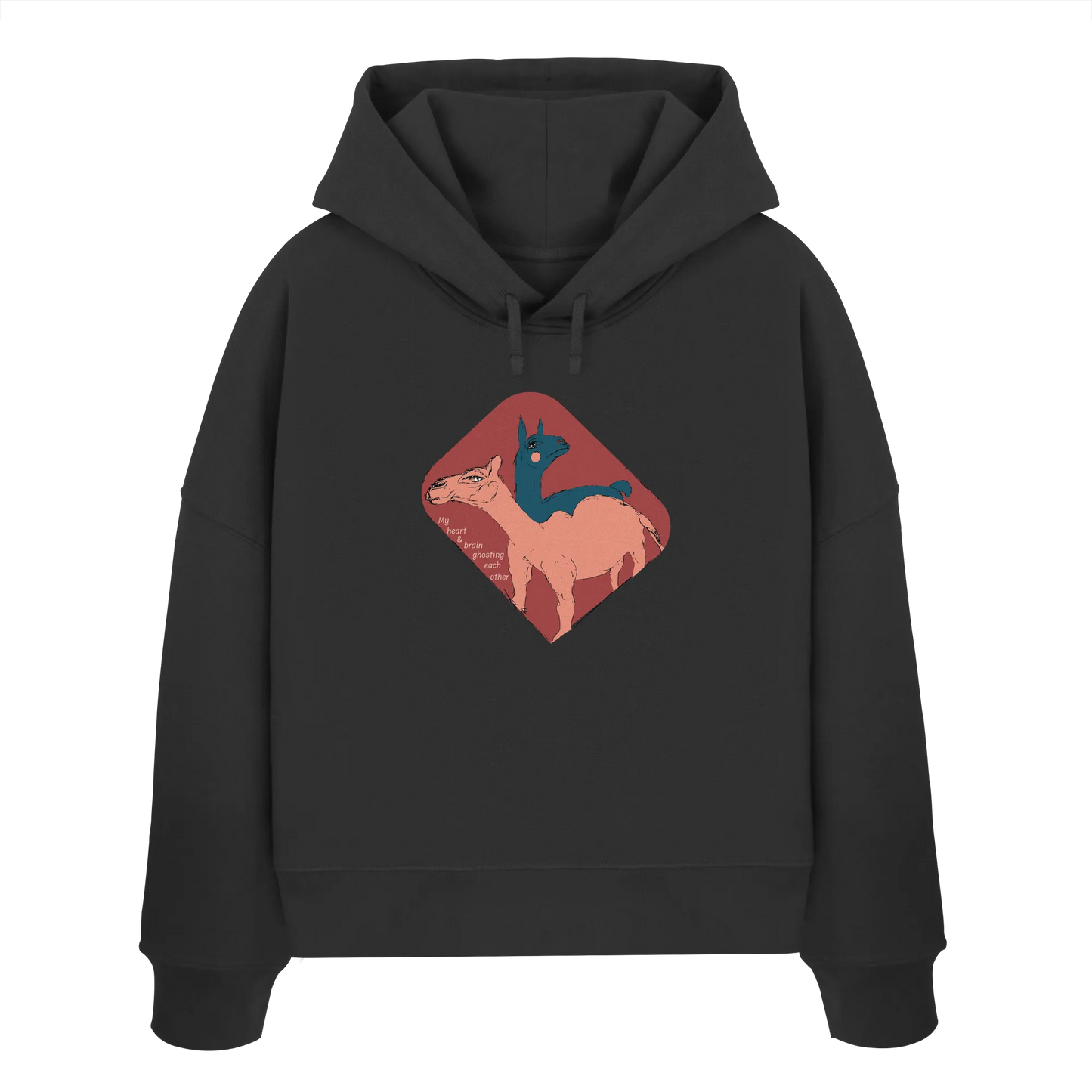 Heart & Brain - Womens Organic Boxcut Hoodie