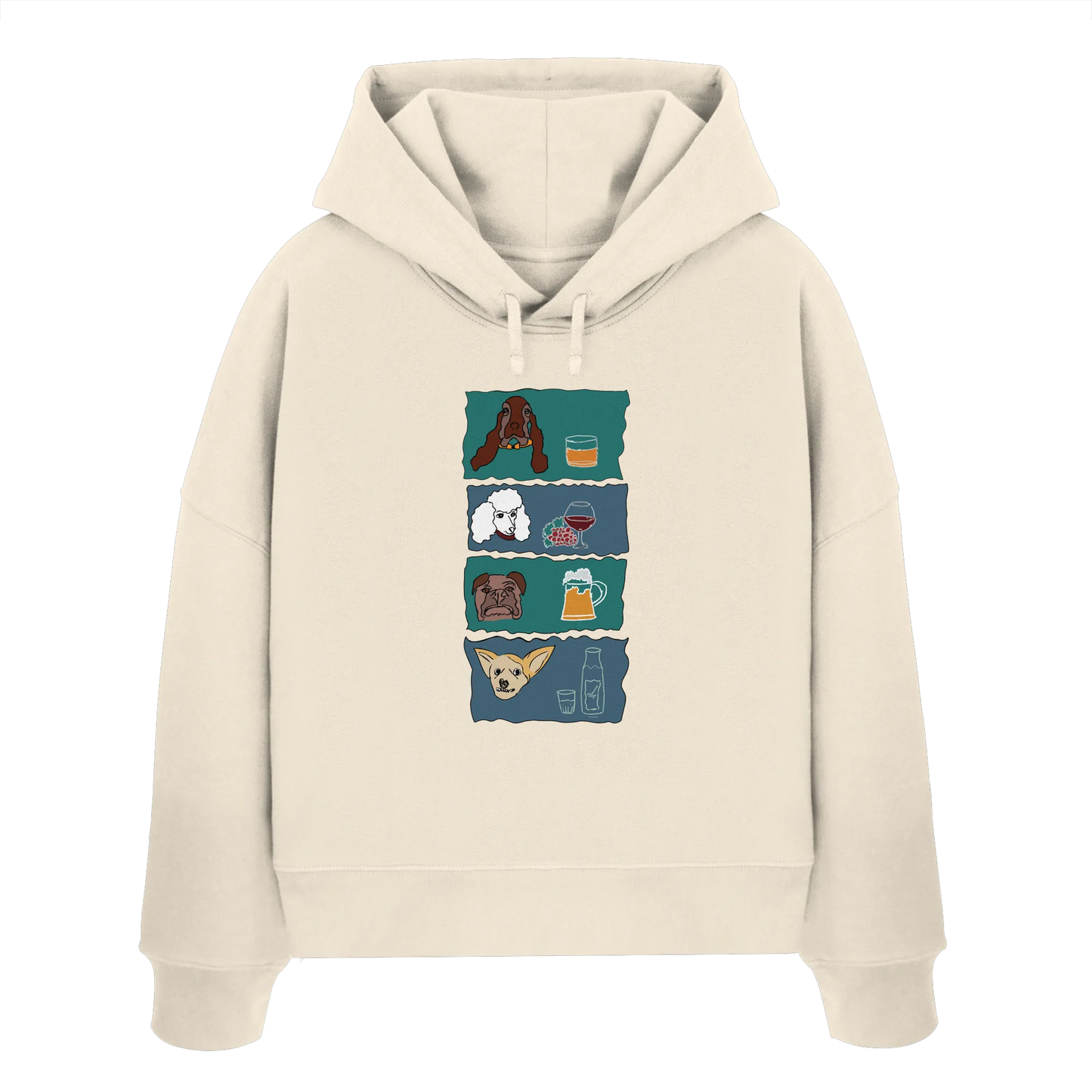 Dogs! - Womens Organic Boxcut Hoodie