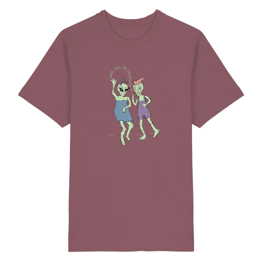 Dancing Aliens! - Heavy Oversized Organic Shirt