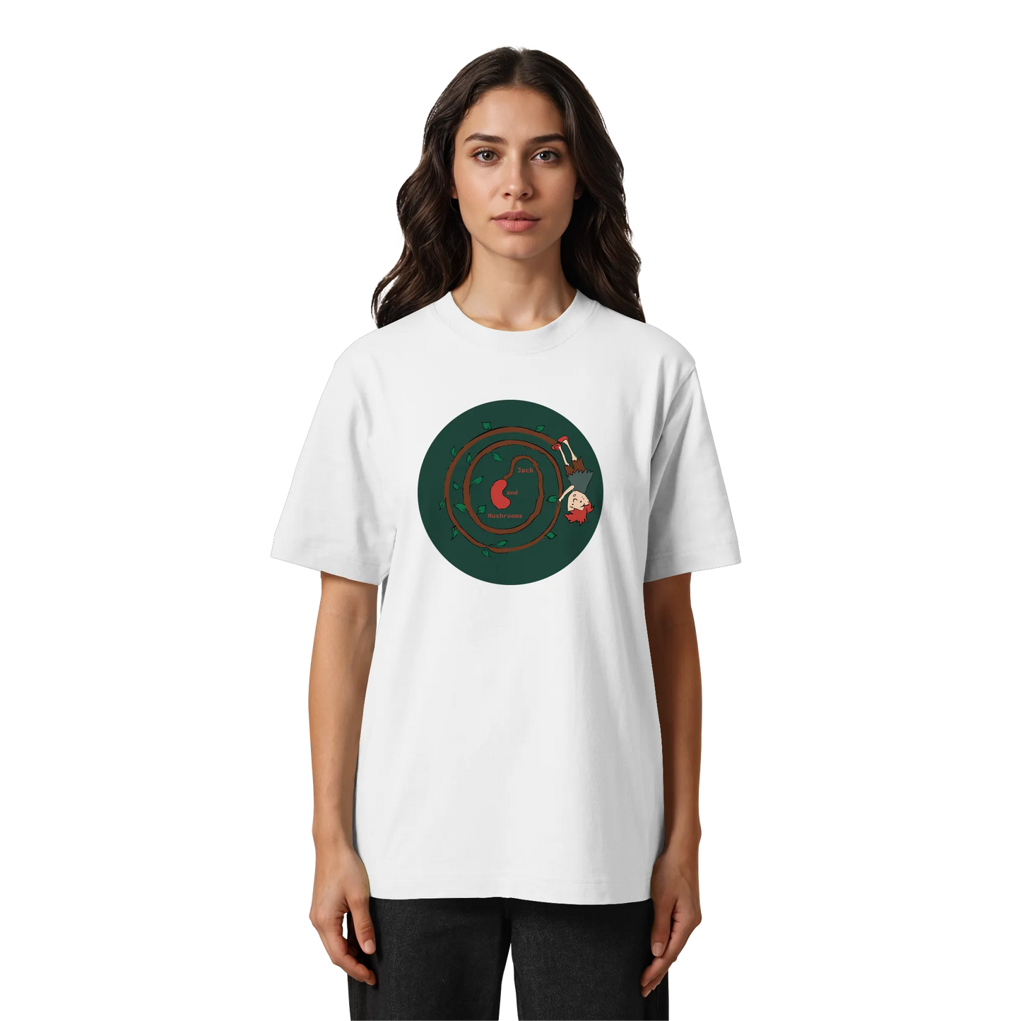 Jack and mushrooms! - Heavy Oversized Organic Shirt