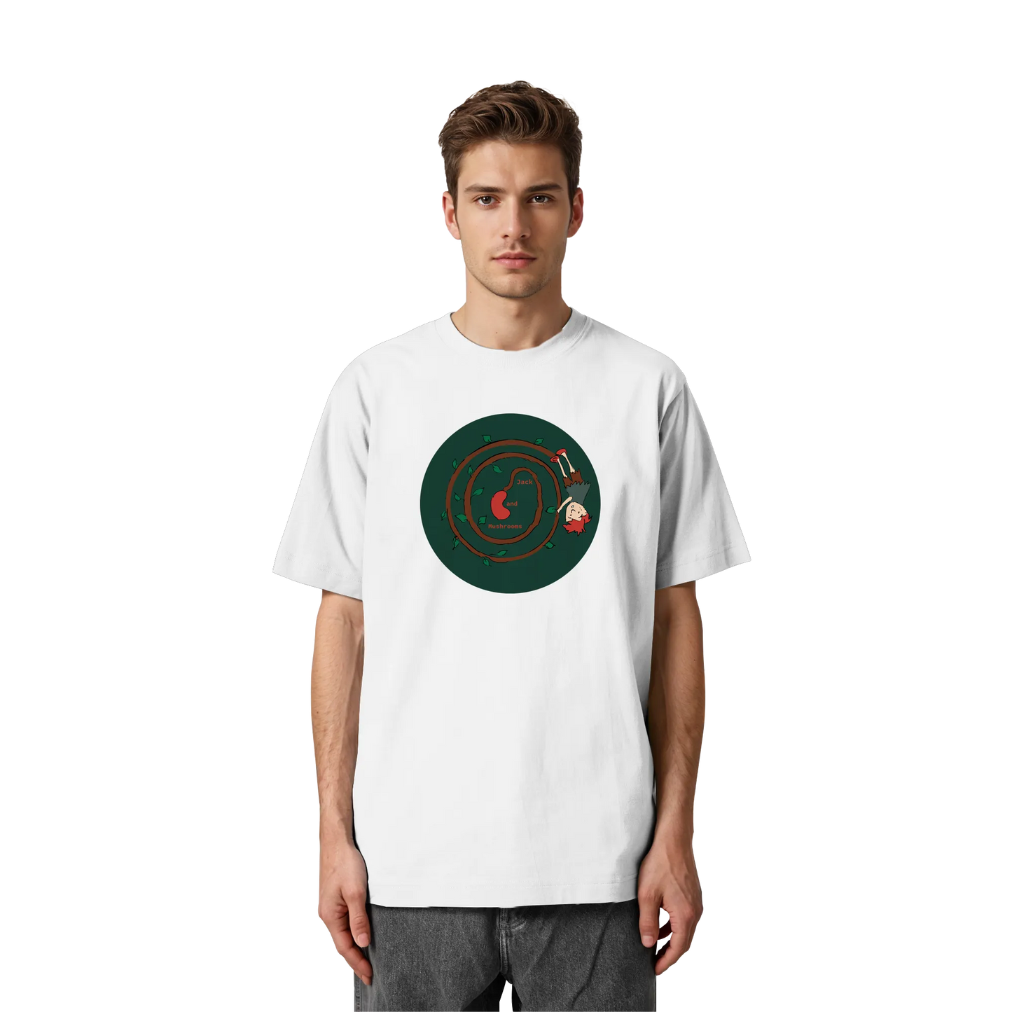 Jack and mushrooms! - Heavy Oversized Organic Shirt