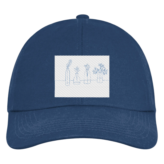 Flowers Embroidery - Organic 6-Panel Cap