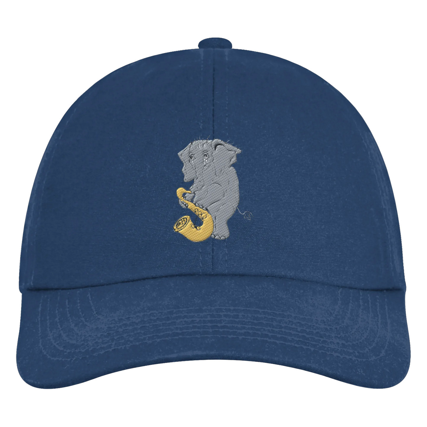 A sad Elephant Embroidery - Organic 6-Panel Cap