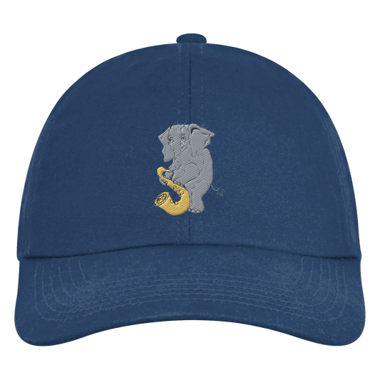 A sad Elephant Embroidery - Organic 6-Panel Cap