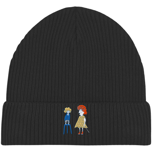 Grandma Embroidery - Organic Fisherman Beanie
