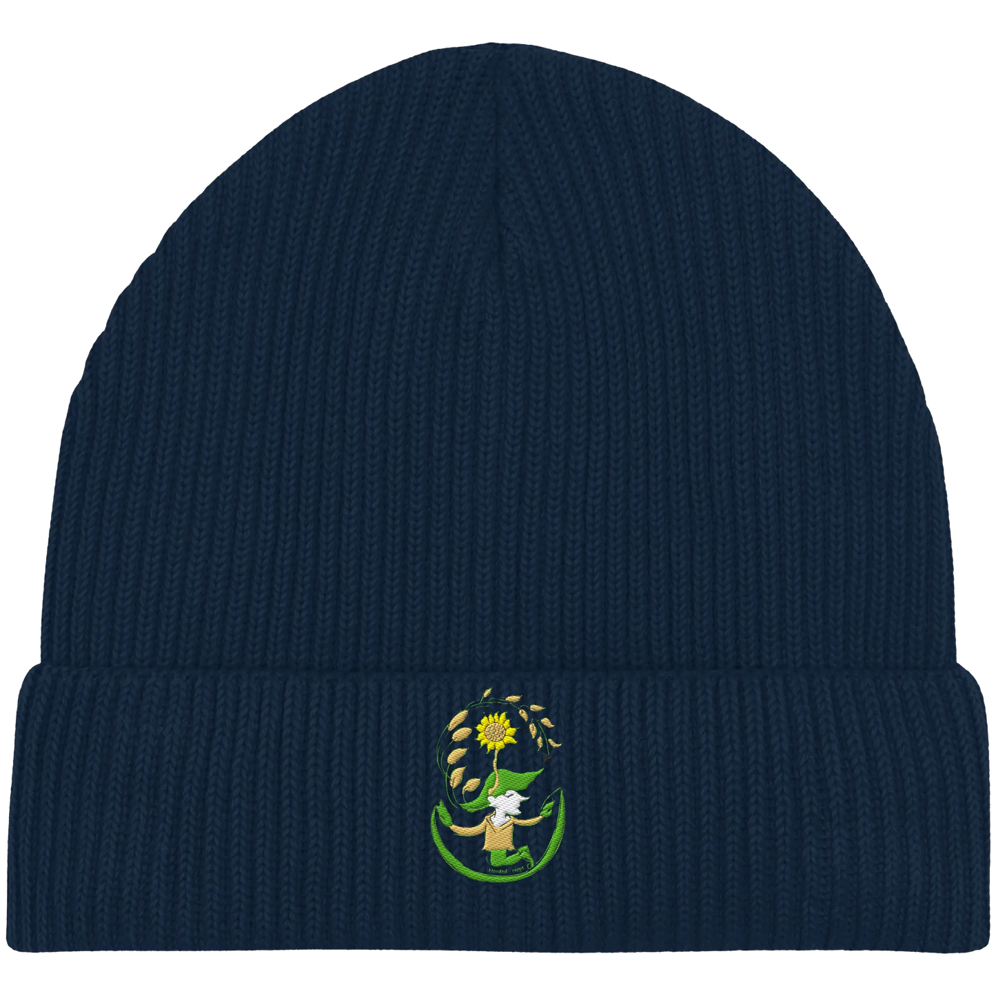 Hooded hope embroidery - Organic Fisherman Beanie