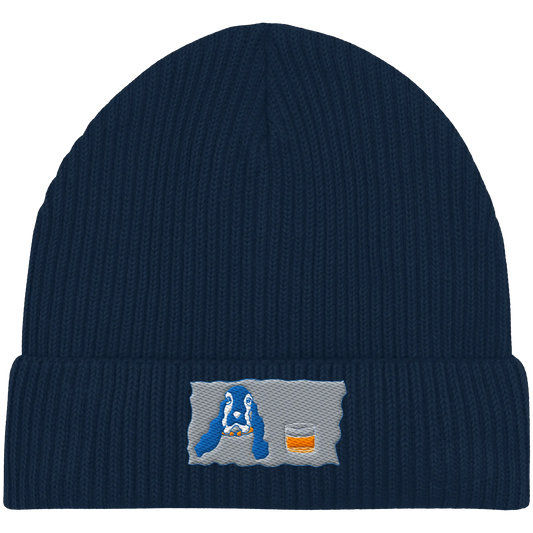 Scotch Dog embroidery - Organic Fisherman Beanie