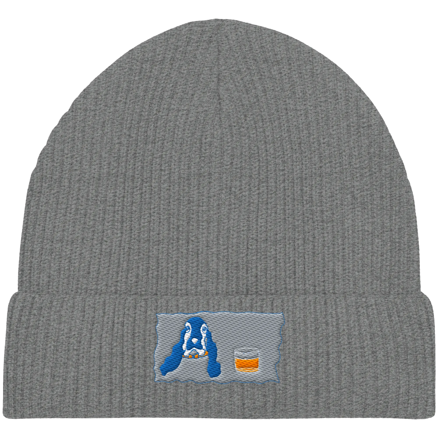 Scotch Dog embroidery - Organic Fisherman Beanie