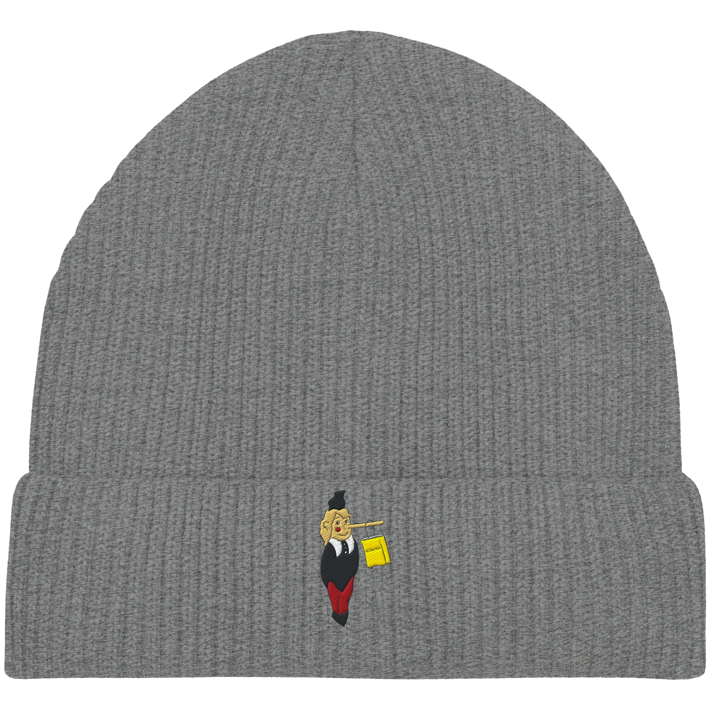 Pinocchio Embroidery - Organic Fisherman Beanie