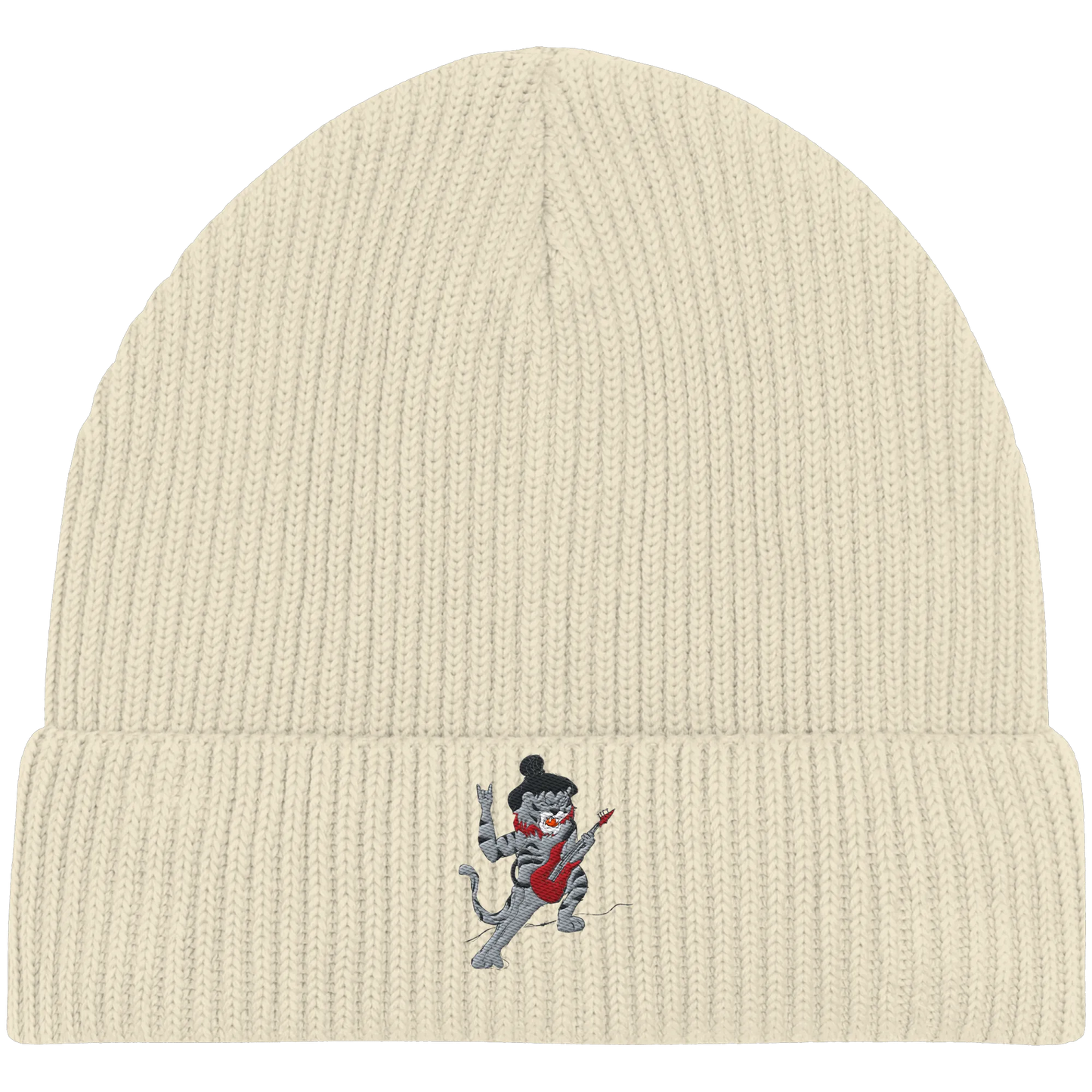 rockstar embroidery - Organic Fisherman Beanie
