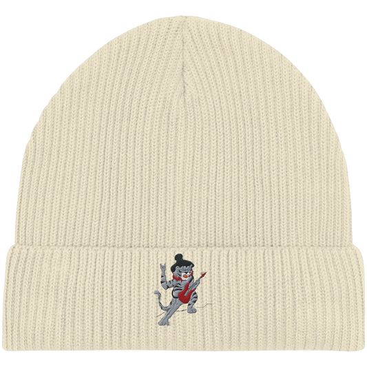 rockstar embroidery - Organic Fisherman Beanie