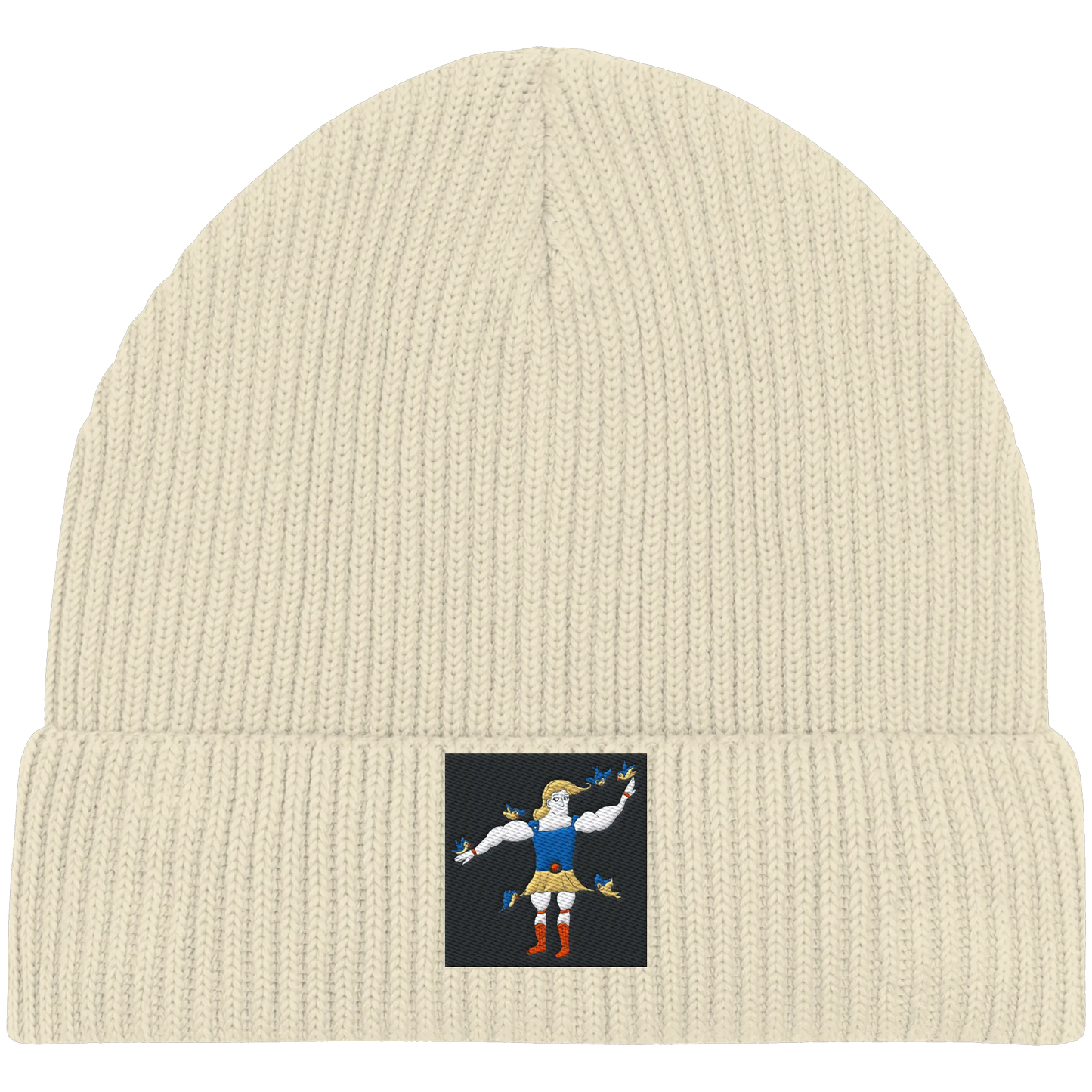 Hercules Embroidery - Organic Fisherman Beanie