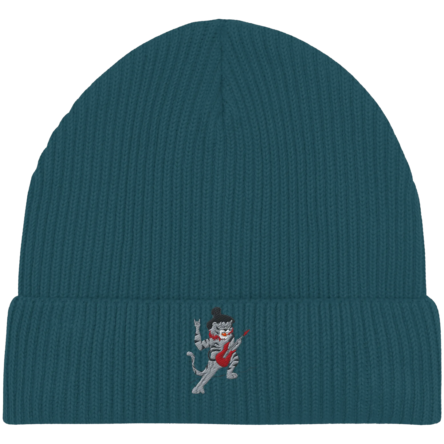 rockstar embroidery - Organic Fisherman Beanie