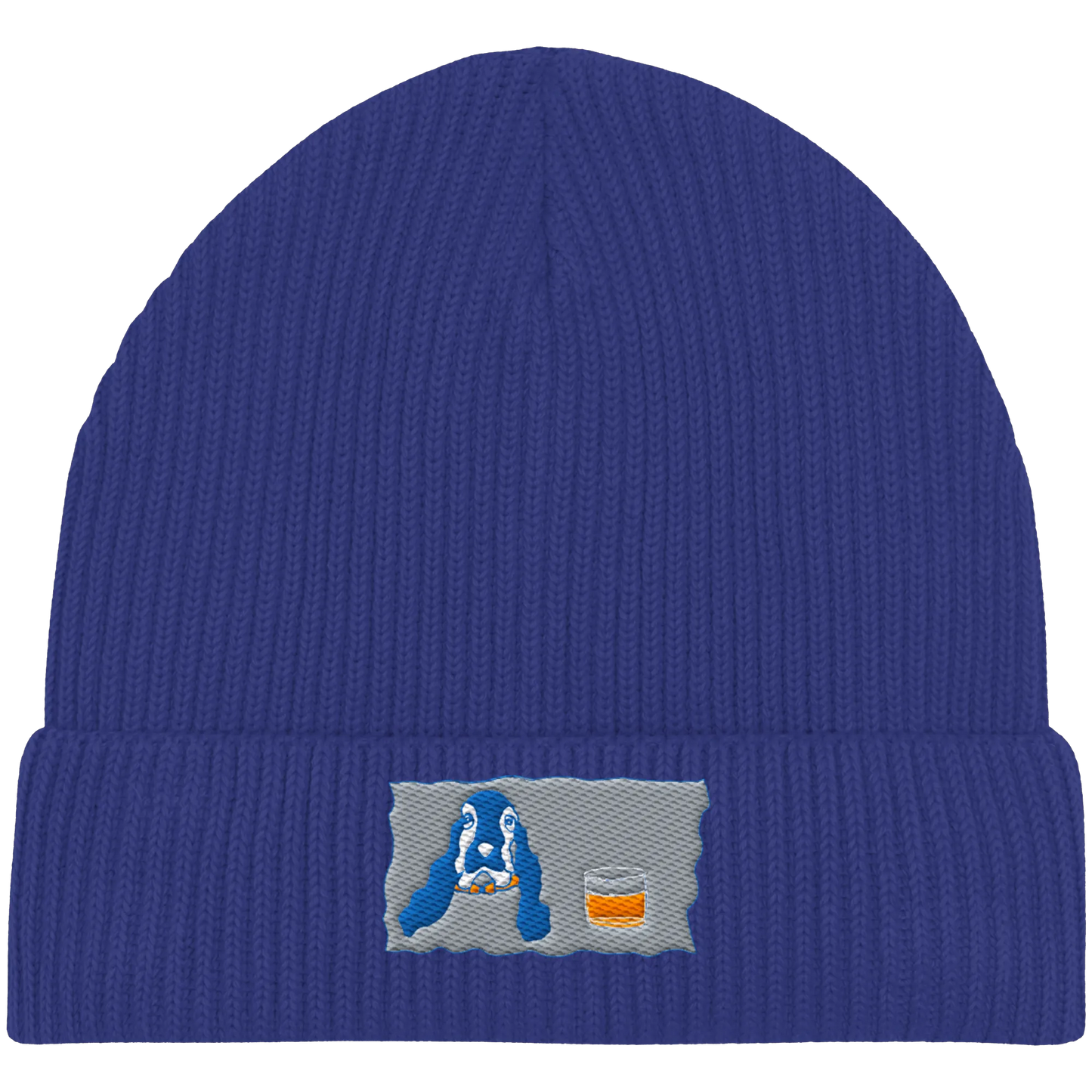 Scotch Dog embroidery - Organic Fisherman Beanie