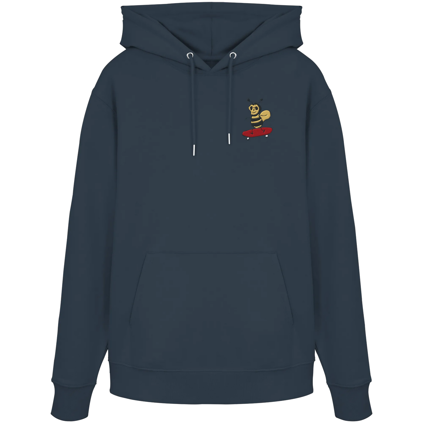 Rolling Bee Embroidered - Organic Hoodie