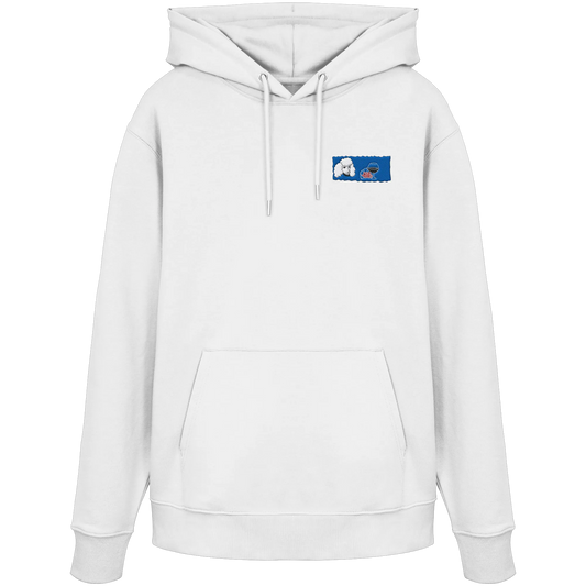 Wine Dog Embroidery - Organic Hoodie (Stick)