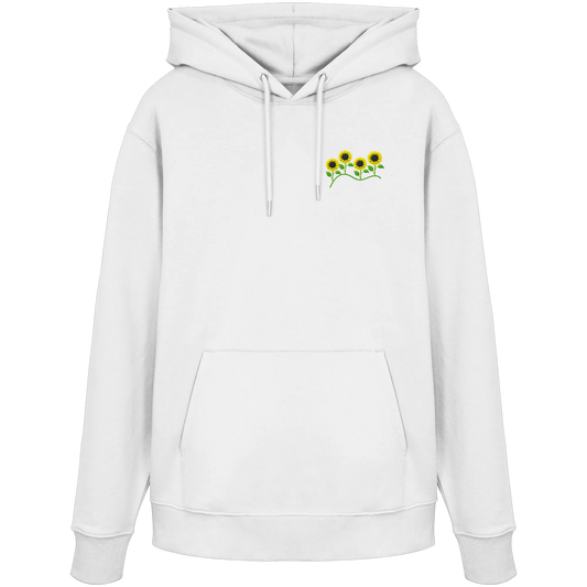 Sunflower Embroidery - Organic Hoodie (Stick)