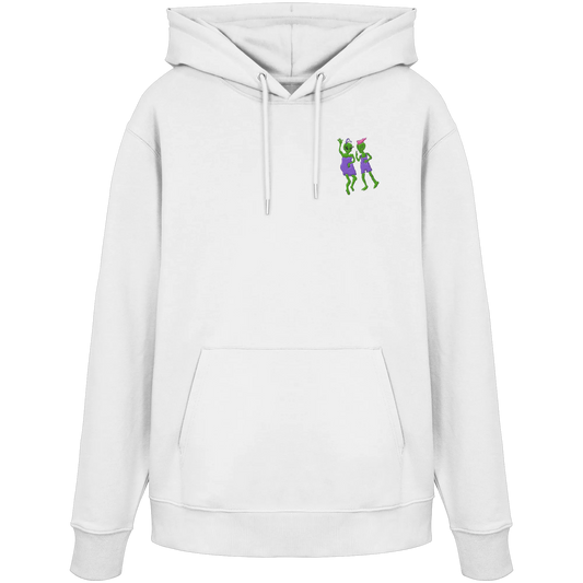 Dancing Aliens Embroidered! - Organic Hoodie