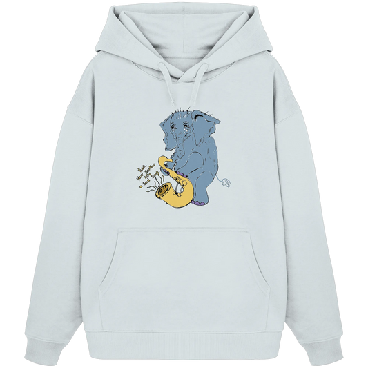 A sad Elephant  - Organic Oversize Hoodie