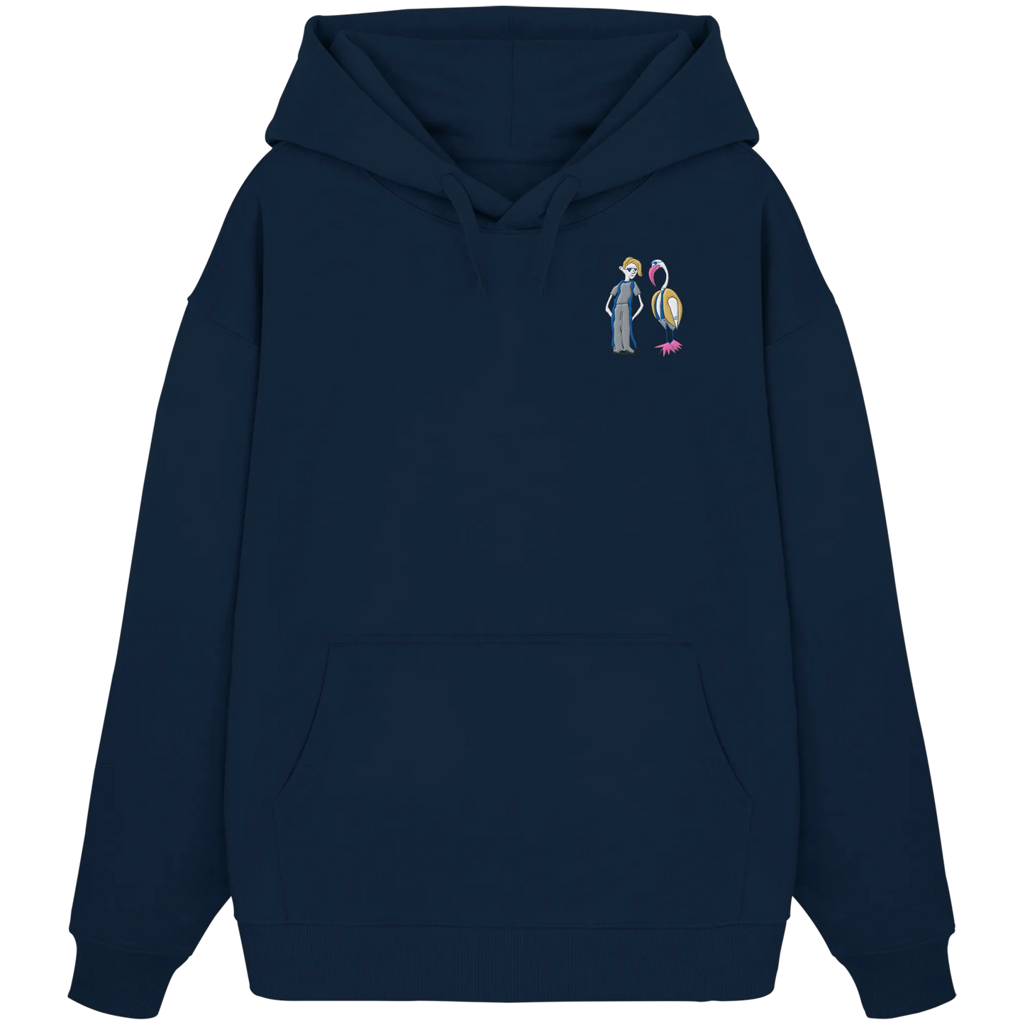 The Boy and the Heron Embroidered - Organic Oversize Hoodie