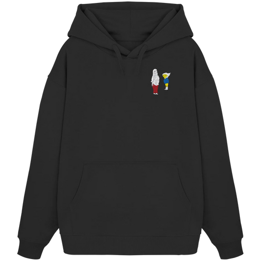 Darwin Embroidery - Organic Oversize Hoodie (Stick)