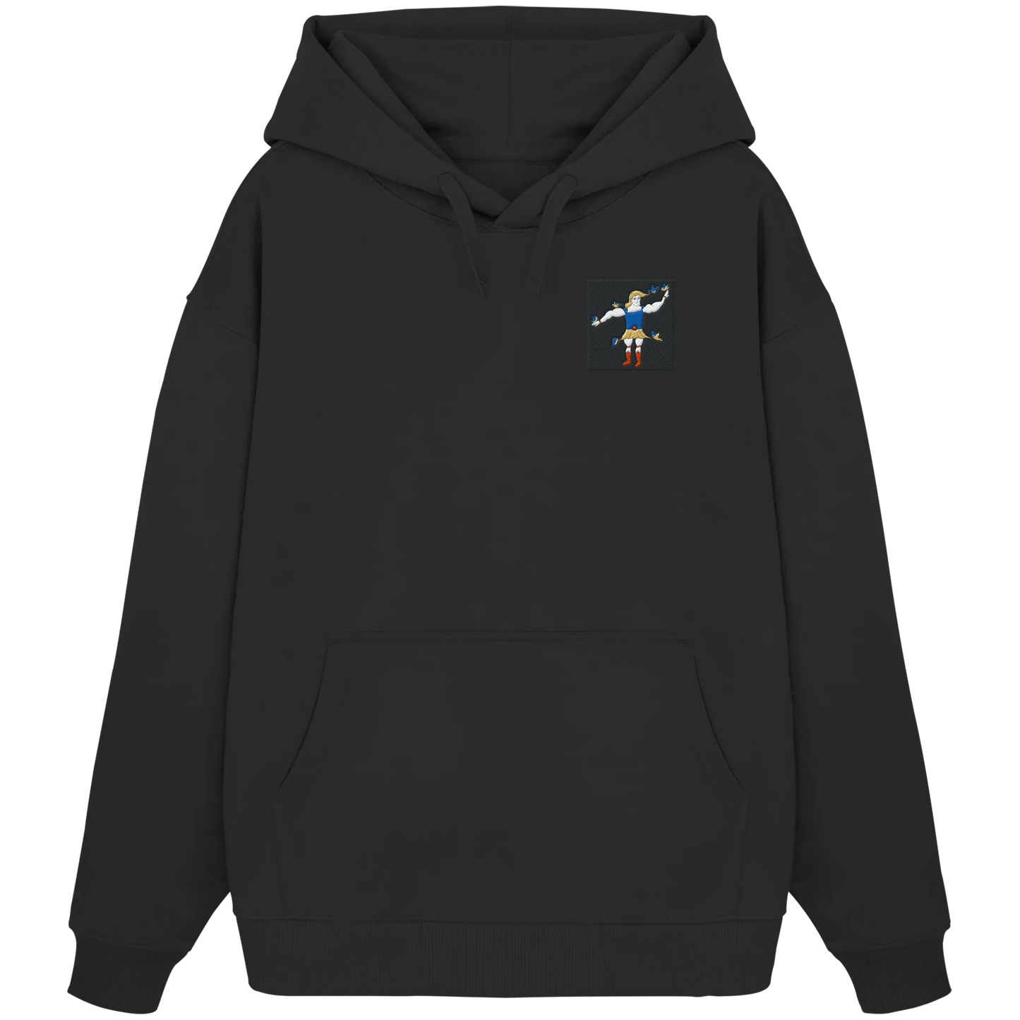 Hercules Embroidery - Organic Oversize Hoodie (Stick)