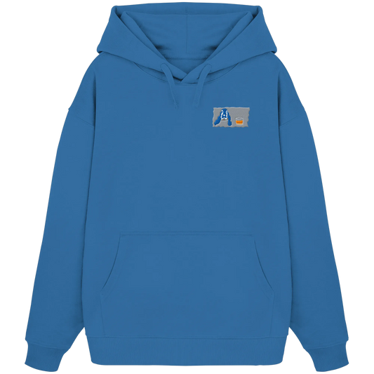 Scotch Dog embroidery - Organic Oversize Hoodie (Stick)