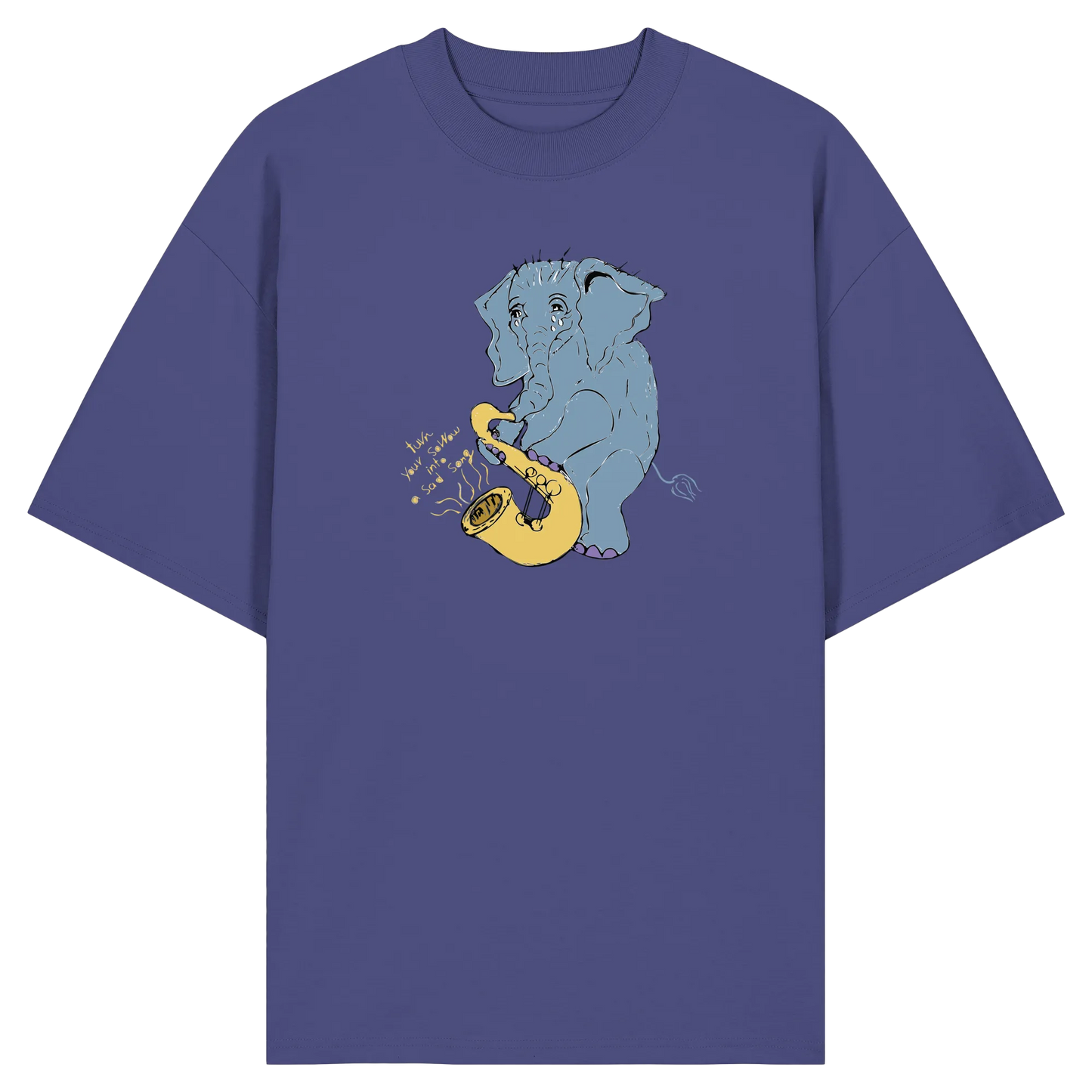 A sad Elephant  - Organic Oversize Shirt