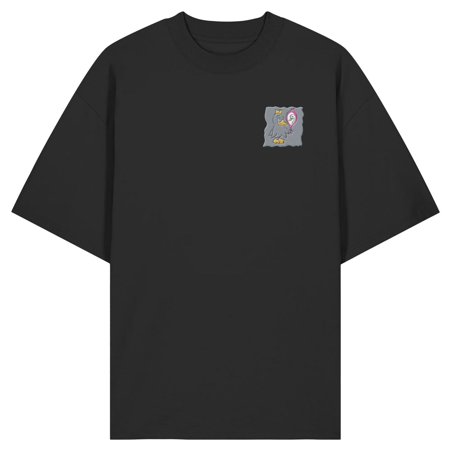 too Narcissist to care/ Embroidery - Organic Oversize Shirt (Stick)