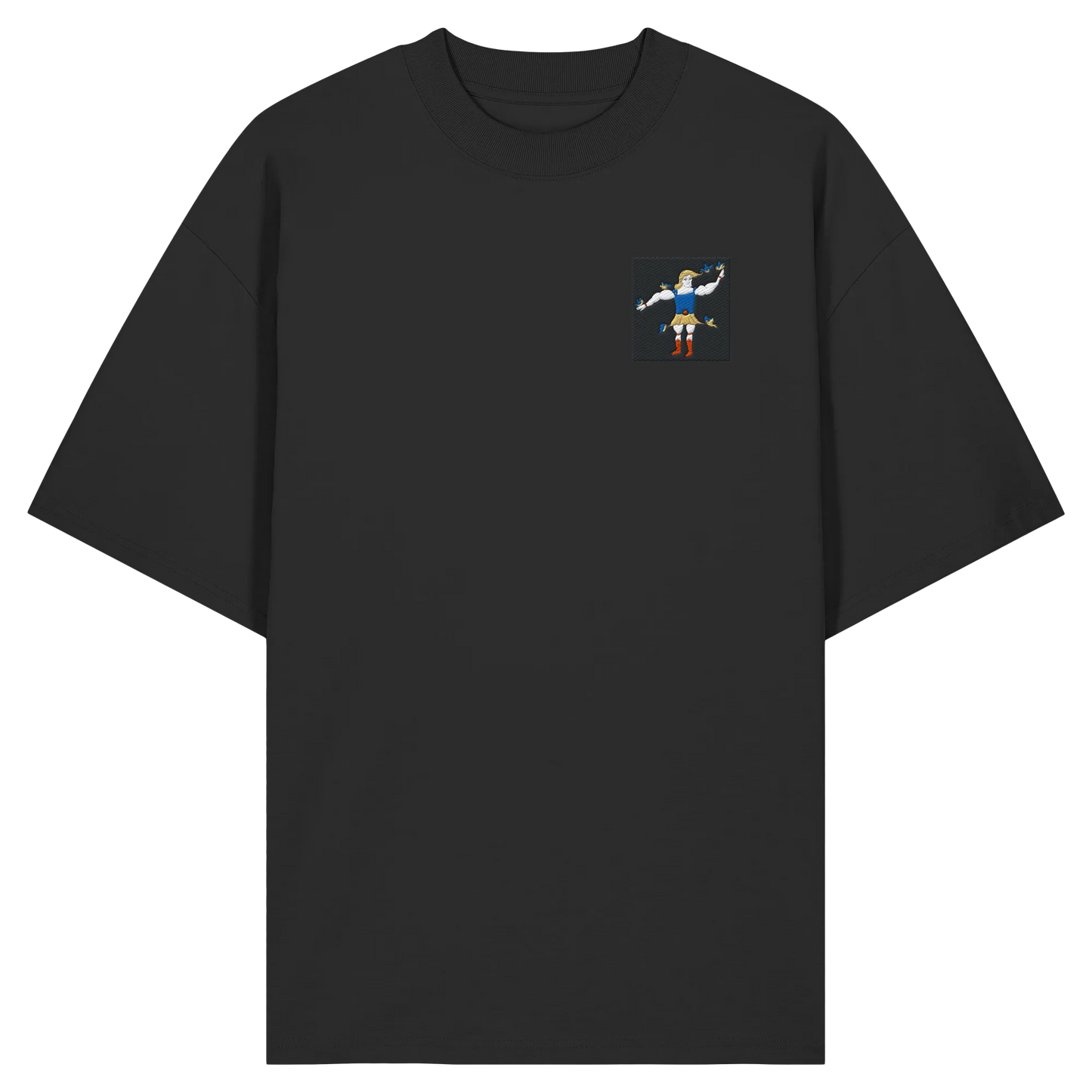 Hercules Embroidery - Organic Oversize Shirt (Stick)